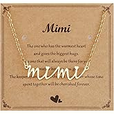 Kivosliviz Mimi Gifts for Grandma Jewelry from Grandson Women Mothers Day Ideas Gold Necklace for Mimi