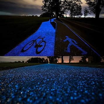 künstliche Kieselstein Leuchtsteine 100 Stueck leuchtende Kiesel Aquarium Floureszierende Pebbles Stein Garten Gehweg (blue)