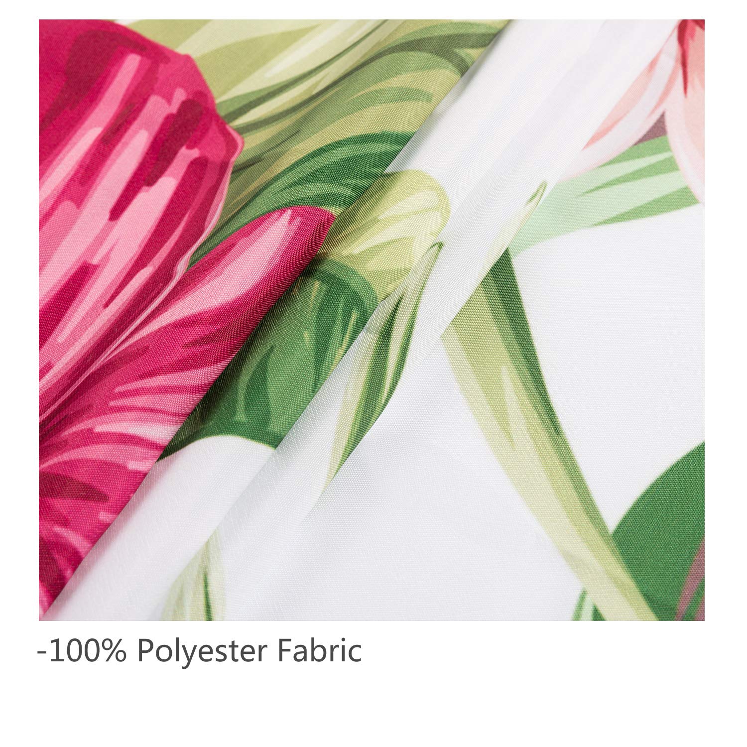 Vibesicily Shower Curtain, Durable Polyester Fabric Waterproof Bath Curtain for Bathroom Home Decor with 12 Hooks 71 x 71 Inch