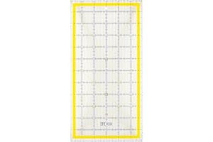 Breman Precision Quilting Ruler - 6x12 Inch Clear Acrylic Ruler for Cutting Fabric - Clear Sewing Rulers and Guides for Fabric and Other Materials - Quilting Rulers