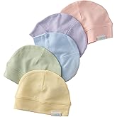 Butterblu Charlie 5-Pack Caps 100% Organic Cotton Beanie Hats for Newborn and Baby Girls, Boys, Unisex