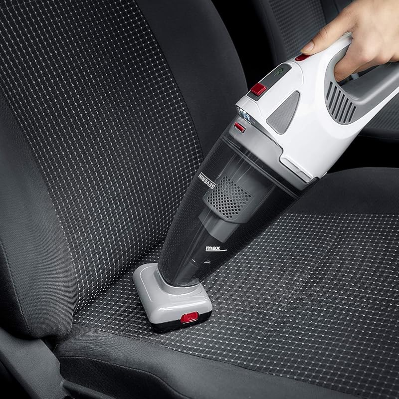Aspiradora de mano 4 en 1 a batería, aspirador sin cable para coche, pelo de mascotas y líquidos, aspirador potente, hasta 30 minutos, blanco, gris y rojo, HV 7146