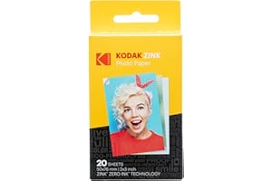 Kodak 2x3" Sticky-Backed ZINK Photo Paper (20 Sheets) - Compatible With Kodak Printomatic Instant Camera