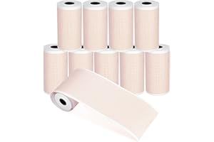 Healthible ECG Paper Roll - 10 Rolls EKG Paper,ECG Paper 80mmx20m,Thermal Recording Paper for ECG Machine