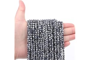 WTIAN Terahertz Natural Gemstone Square Cube Stone Beads,Spacer Loose Beads for Jewelry Making Bracelet Necklace Earrings,80-90Pcs(4mm)