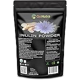 Go Nutra Inulin Powder Organic Chicory Root (FOS) - Soluble Inulin Fiber Prebiotic Natural Prebiotic Fiber Supplement | Intestinal Support Gut Health Vegan Keto Friendly 8oz.