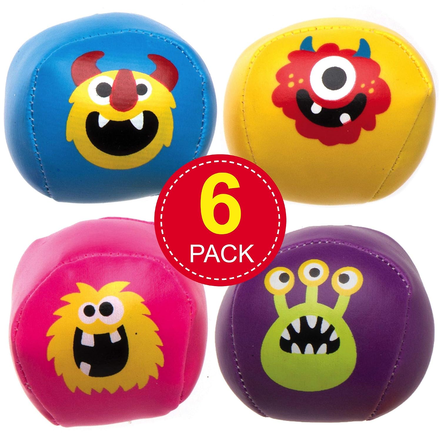 Baker Ross AX273 Monster Bunch Mini Soft Ball, Pack of 6 - Image 3