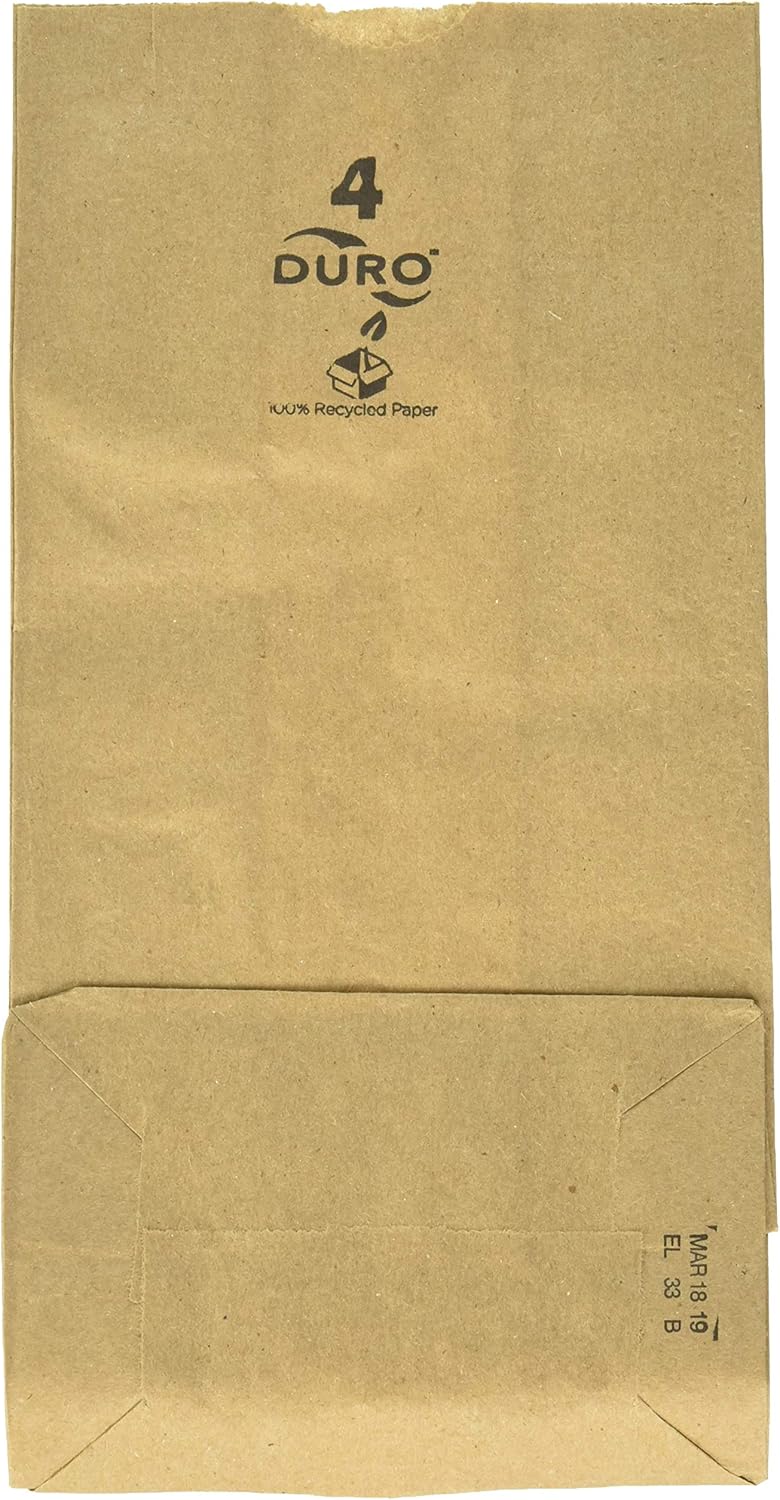 Paper Lunch Bags, Paper Grocery Bags, Durable Kraft Paper Bags, 4 Lb Capacity, Brown Pack of 500 Bags