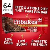 fit bakes Mini Hazelnut Chocolate Bars 64 Calories 12x19g Low Sugar view 2