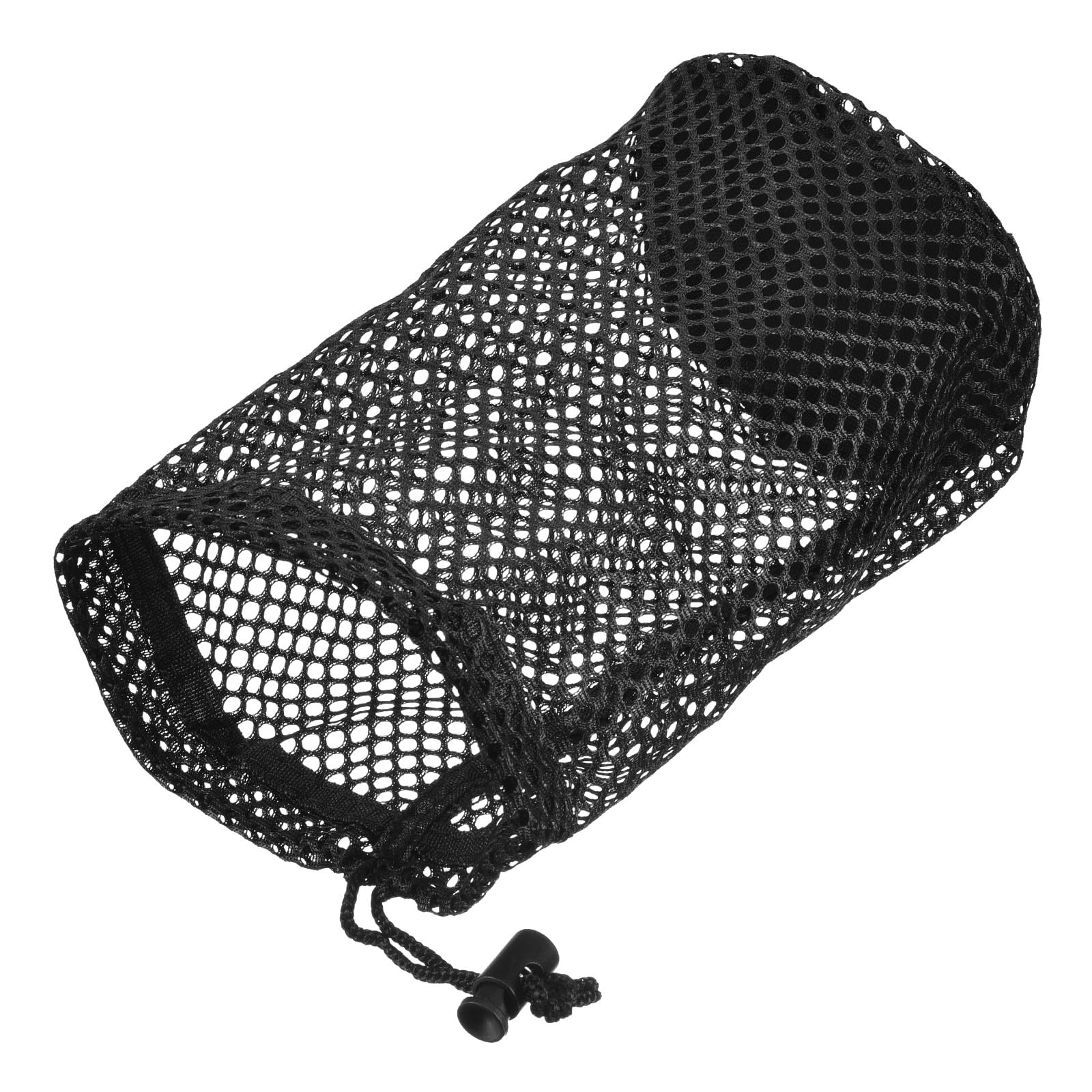 M METERXITY Golf Ball Bag - Multi-purpose Storage 24-32 Balls Durable Drawstring Bags, with Cord Lock, Apply to Golf Sport (8.7"x5.1", Black)