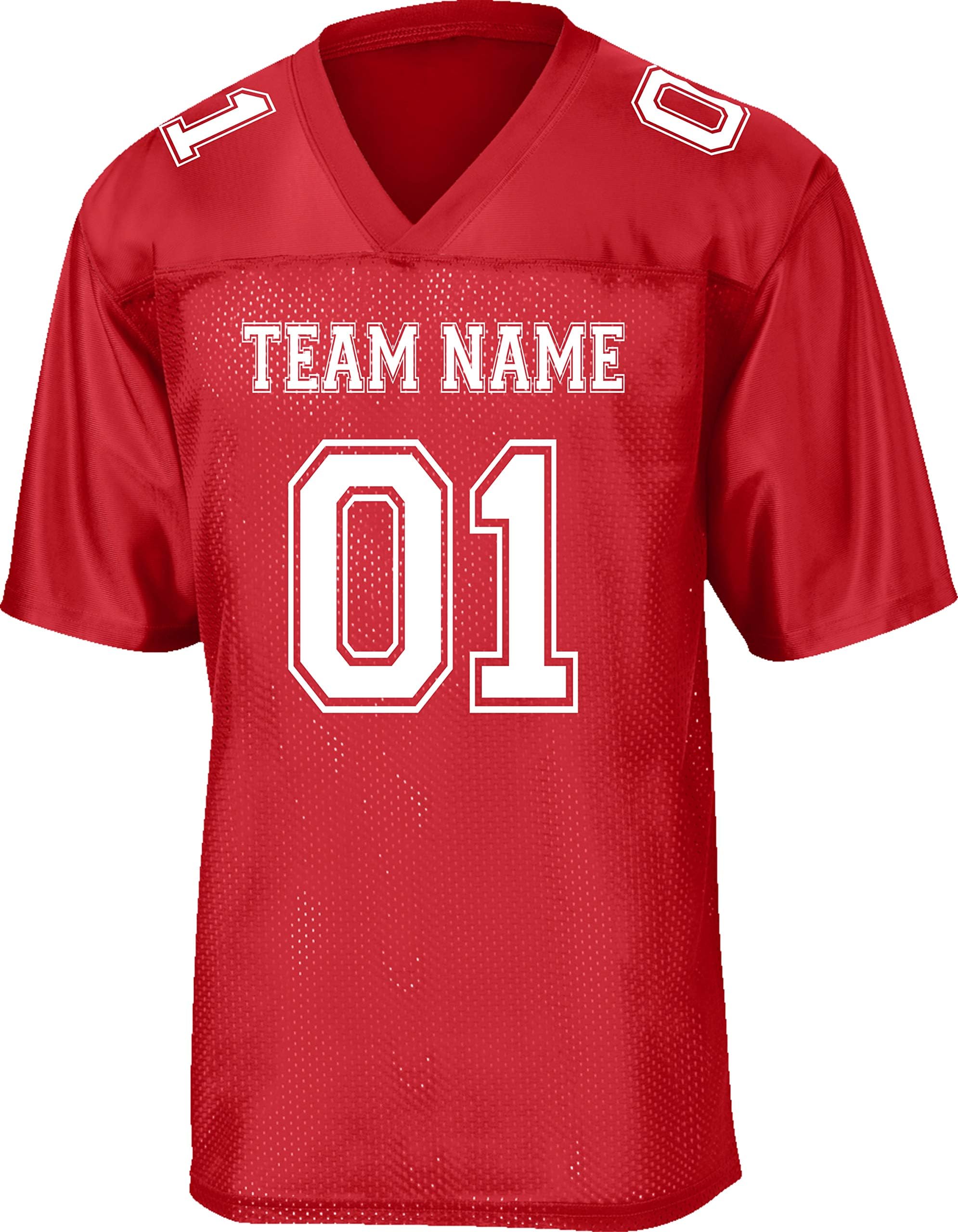 Custom Practice Football Jersey Unisex Adult - Personalized Add Your Team, Name, and Number