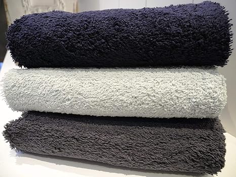 Qjutie Lottashaus no5V Frottee Stoffpaket 3X 50cm Handtuchstoff Salbei Anthrazit Navy Handtuch