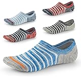No Show Socks for Men&Women-Low Cut with Non Slip Grip-Invisible Socks for Boat Shoes Oxfords Loafers Sneakers Leather Shoes UK Size7-11 5 Pairs SEESILY