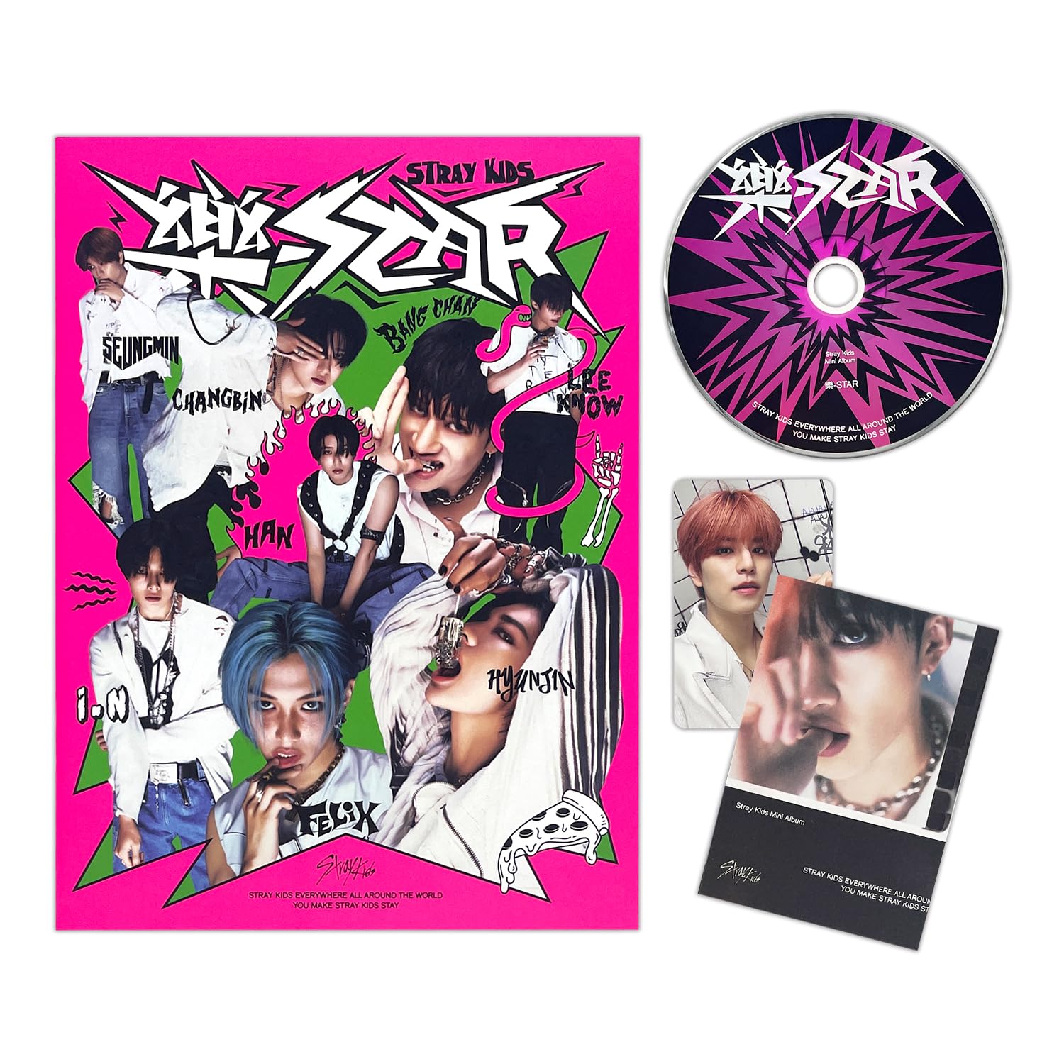 Stray Kids - -Rock-STAR (HEADLINER Ver.) Photobook + CD-R + Photocard + 1 Hologram Photocard