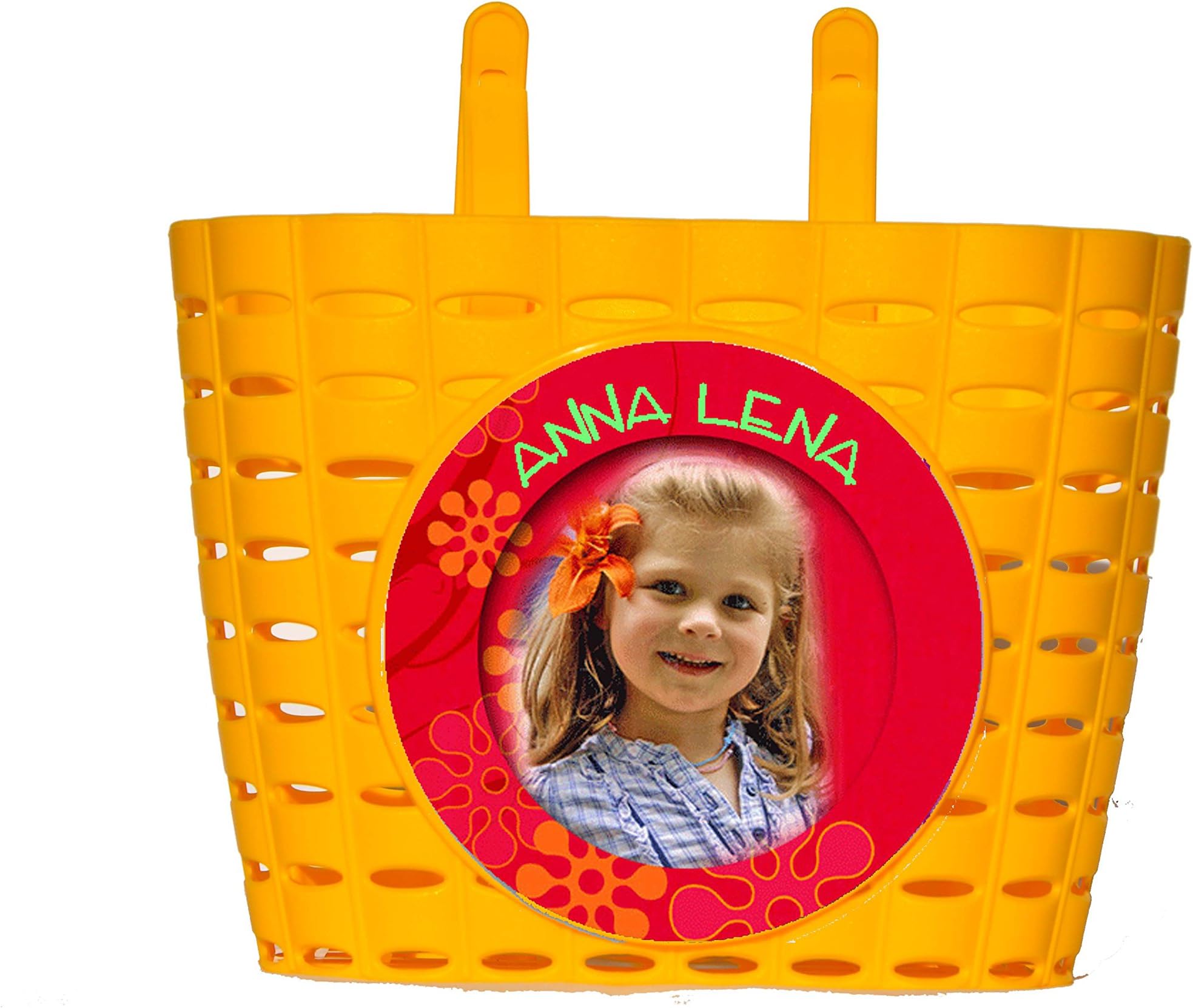 Personalised Bicycle Basket in Yellow