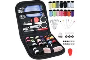 TALERLUV Mini Needle and Thread Sewing Kit for Adults, Basic Sewing Starter Set for Beginner, Travel, Small Fixes and Emergency Repairs, DIY Sewing Essentials