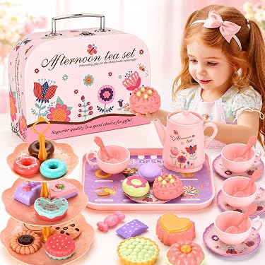 ZUSUZU Juego De Té Infantil | Set De Juguete Para Meriendas Imaginarias