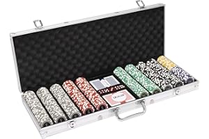 Brybelly 500 Count Eclipse Poker Chip Set – Padded Aluminum Case – Heavyweight 14 Gram Chips