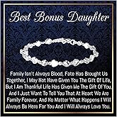 Onepurposegifts To My Bonus Daughter Gifts, From Stepdad & Stepmom With Heartfelt Message for Wedding Birthday Christmas & More