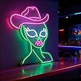 Neonawall Alien Neon Sign for Wall Decor Pink Green Light Up Business Led Sign Birthday Party Signs Led Decorative Night Signs Girls Room Decorations Photo Prop Christmas Party Gifts for Girl Friends