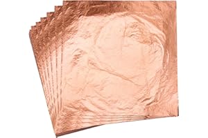 YongBo Gilding Gold Leaf Foil,100 Sheets 5.5" X 5.5" Real Copper Leaf Foil Paper for Arts,Crafting, Home Decoration, Handmade DIY