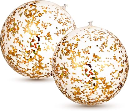 glitter confetti beach ball