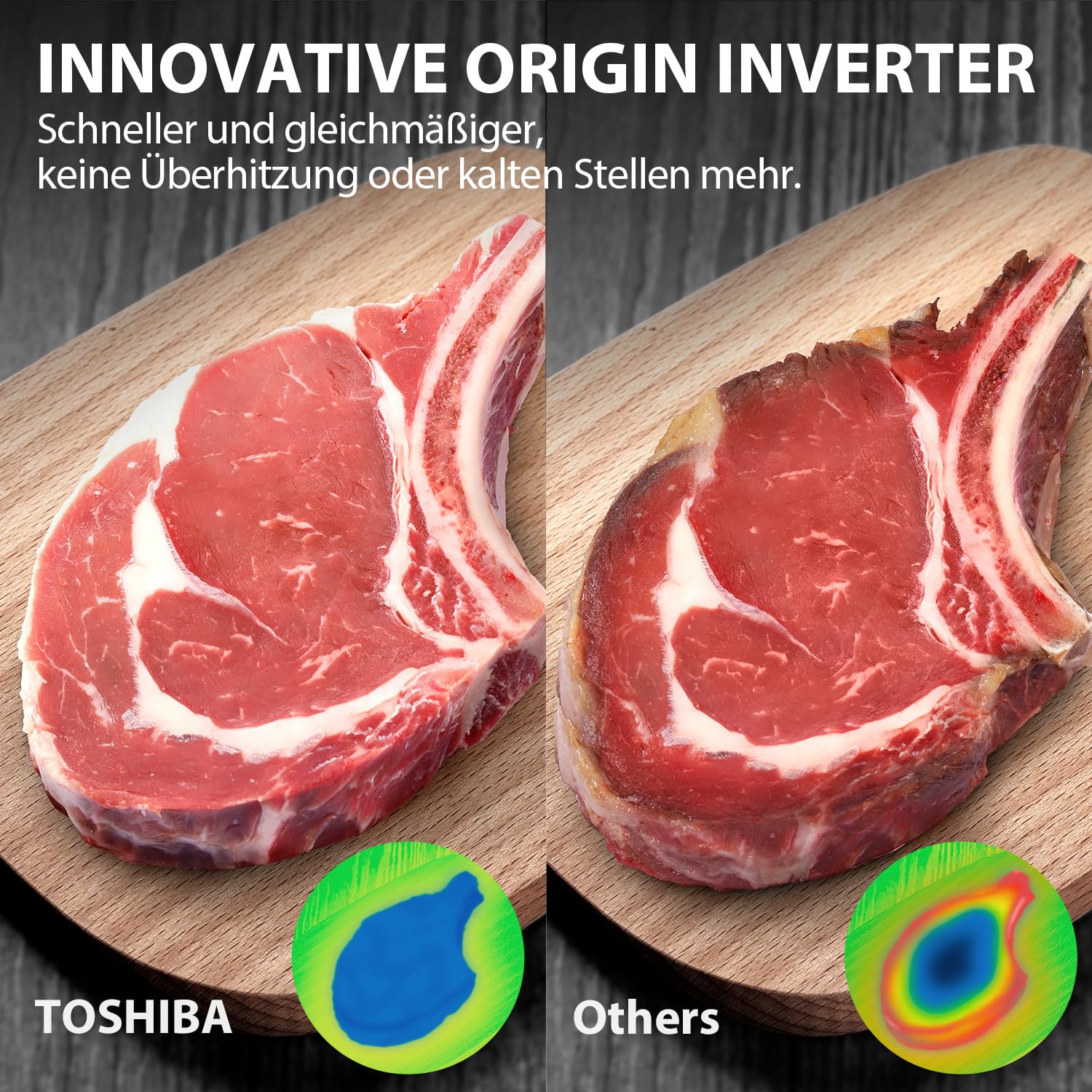 Toshiba MW3-AC26SFI(MG) Mikrowelle mit Grill und Heißluft 6-in-1 Mikrowellenherd mit Dampfgarer 26L 900W Origin Inverter, Chef Defrost, Konvektion, Kombi., Dampf, Grill, Air Fry Auto Menü, Grau 7