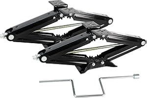 Quick Products QP-RVJ-S24 RV Stabilizing and Leveling Scissor Jack, 5,000 lbs. Max, 24" - Pair, Silver