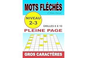 MOTS FLECHES GROS CARACTERES - NIVEAU 2/3 - AVEC SOLUTIONS (French Edition)