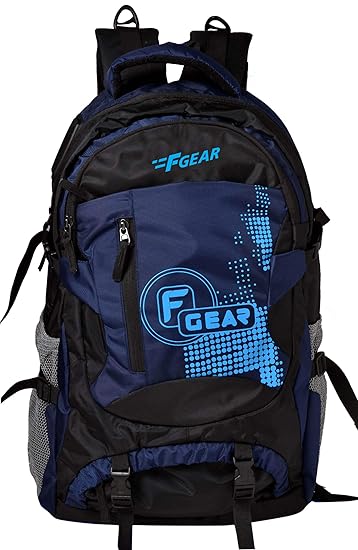 F Gear Orion Polyester 46 Ltrs Navy Blue,Black Trekking Backpack (2555)
