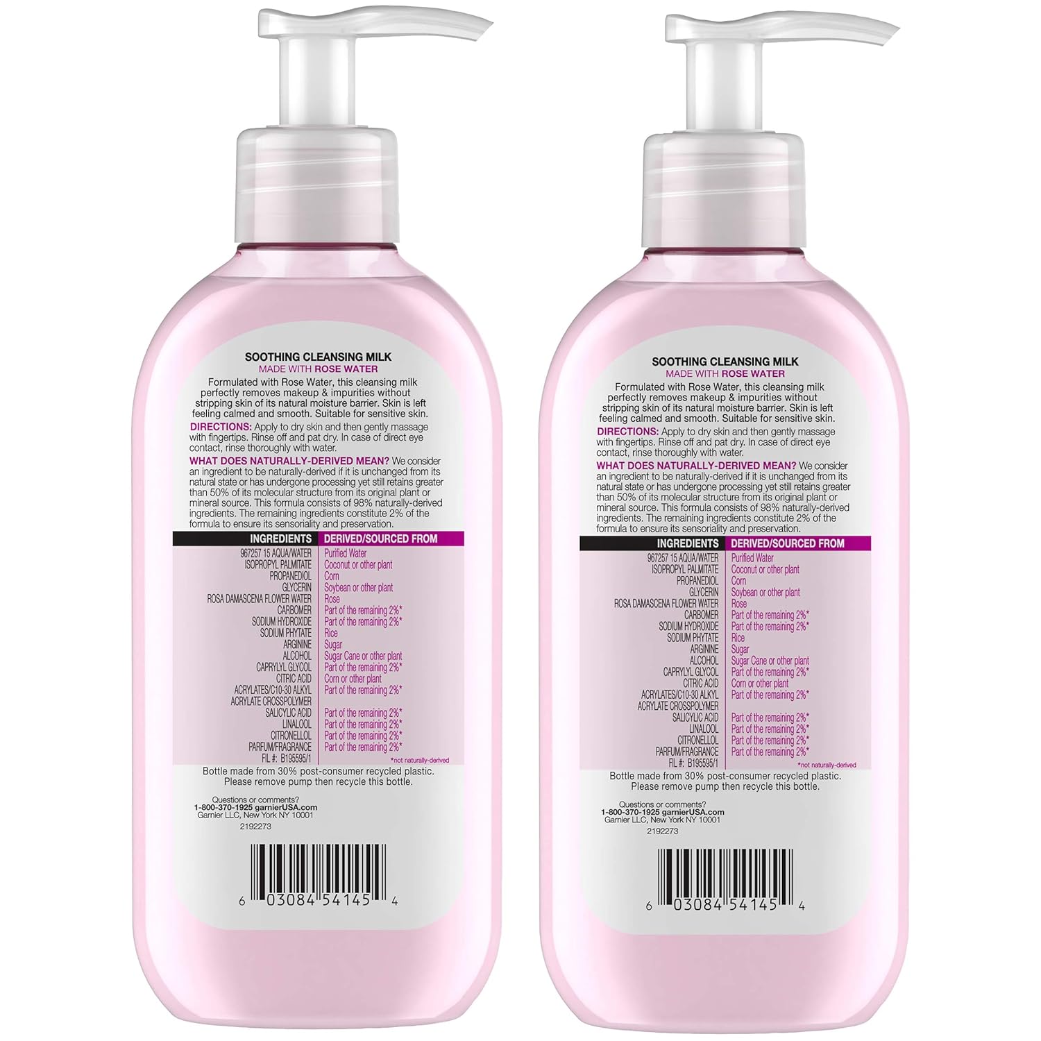 garnier rose cleansing milk