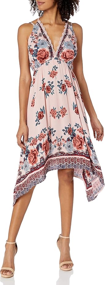 Angie Women's Strappy Deep V Sundress 