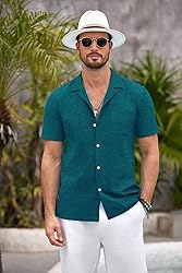 COOFANDY Mens Shirt Western Casual Button Up Basic