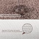 Non Slip Toilet Mat 50x60cm Taupe U Shape Ultra Thick Microfiber view 6