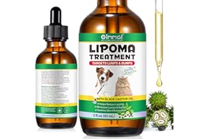 SHUANGJIA Lipoma Treatment Targets Guard for Dogs Lumps and Bumps 2 fl.oz, Lipoma Treatment for Dogs Cats, Soften Fatty Lumps & Bumps, Castor Oil for Pets, Mushroom Supplements Lipoma Reduction, Immune Support
