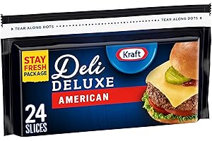 Kraft Deli Deluxe American Cheese Slices, 16 oz Pack, 24 Slices