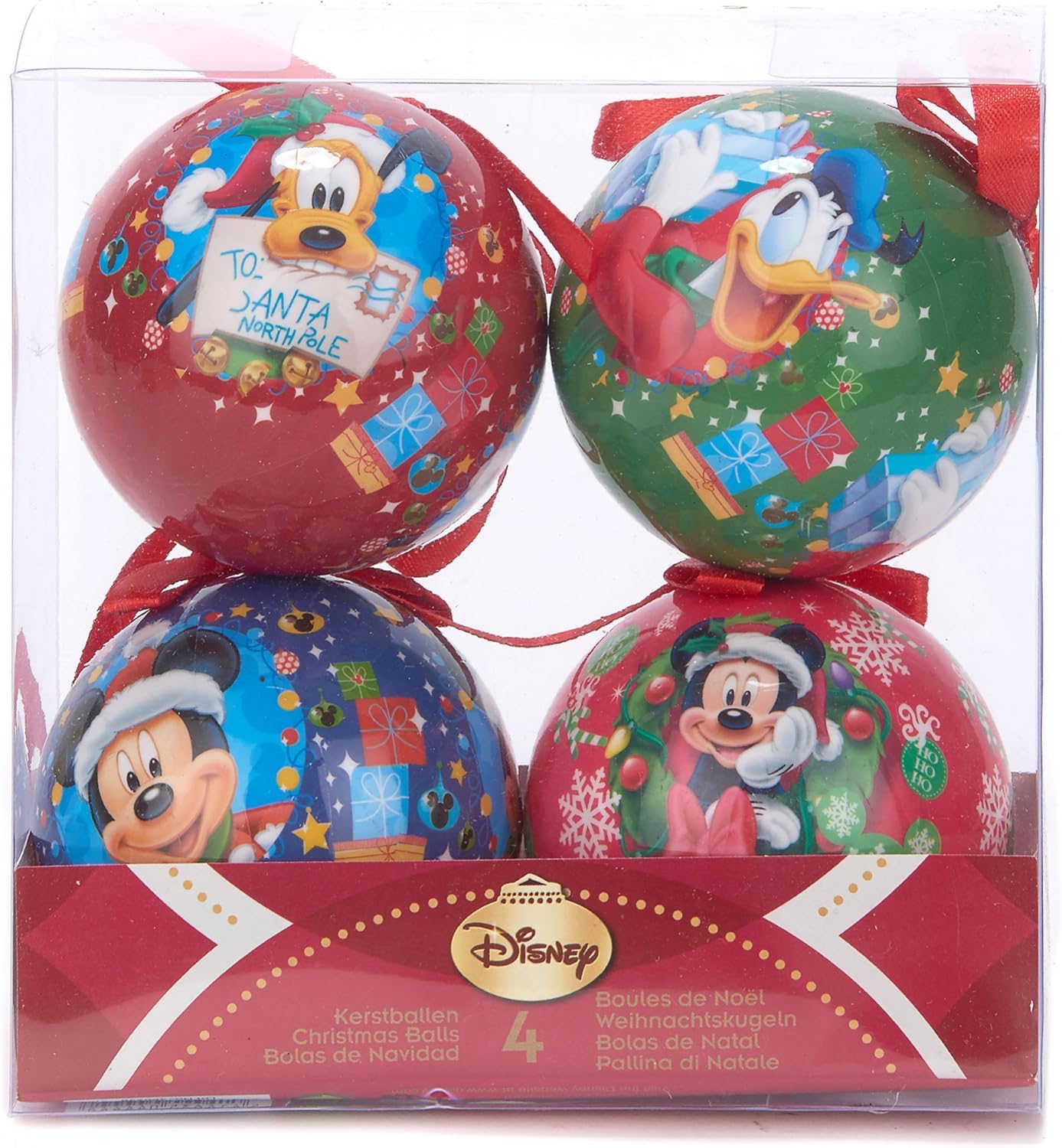 Generique 4 Boules De Noël Mickey 75 Cm
