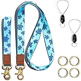 MTLEE 8 Pcs Sea Turtle 2 in 1 Badge Holder Breakaway Lanyard Wallet Wristlet Strap Holder for Men Women Cruise Ship Keys ID Badge Teacher Nurse Office Gift