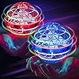 Amiline 2 Packs Flying Orb Ball Toy, Hover Ball Cosmic Globe Orb Drone Ball, Galactic Fidget Spinner Boomerang Ball Gifts for 6 7 8 9 10 11 12+ Year Old Kids Boys Girls Adults(Red&Blue)