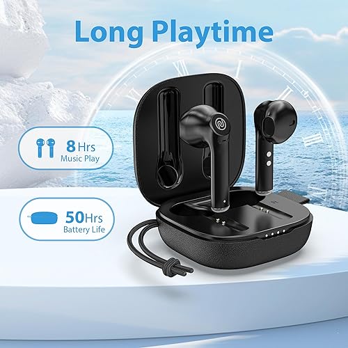 Wireless Earbuds, Bluetooth Headphones 12mm Drivers with