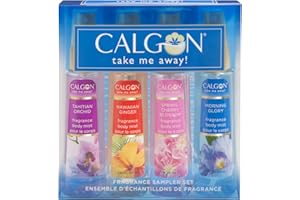 Calgon take me Away 4 Pc Gift Set (Refreshing Body Mist 2.0 Oz Of Spring Cherry Blossom Hawaiian Ginger Morning Glory Tahitia