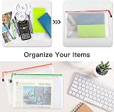 Umriox A4 Plastic Zip Folders 24 Pcs Mesh Document Wallets Waterproof 34x24cm view 5