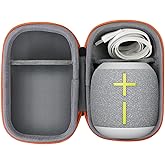 co2CREA Hard Travel Case Replacement for Ultimate Ears WONDERBOOM 4 WONDERBOOM Play WONDERBOOM 3 WONDERBOOM 2 Small Portable Wireless Bluetooth Speaker (Crushed Ice Grey Case)