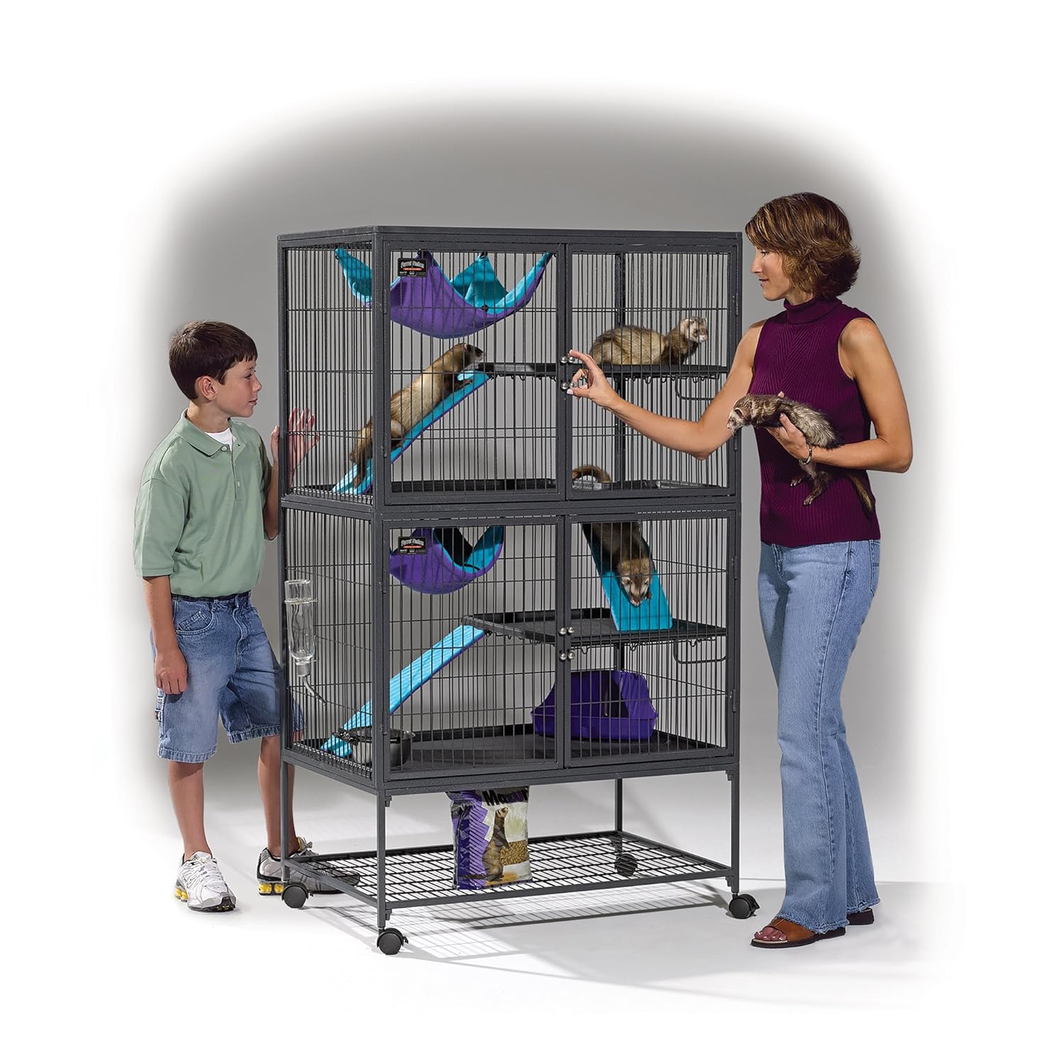 Midwest Ferret Nation Double Unit with Stand Ferret Cage eBay