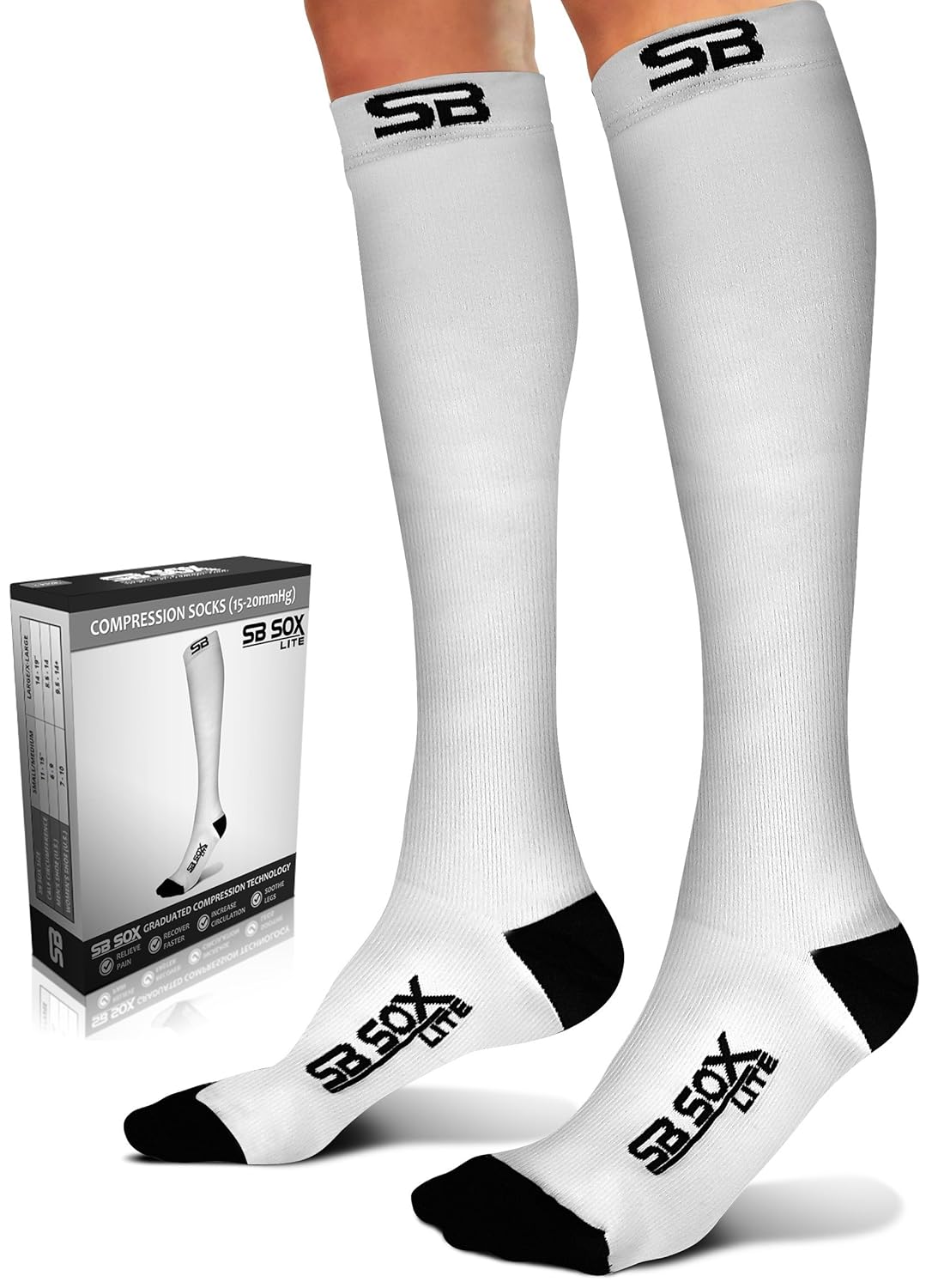 SB SOX Lite Compression Socks (1520mmHg) for Men & Women Premium