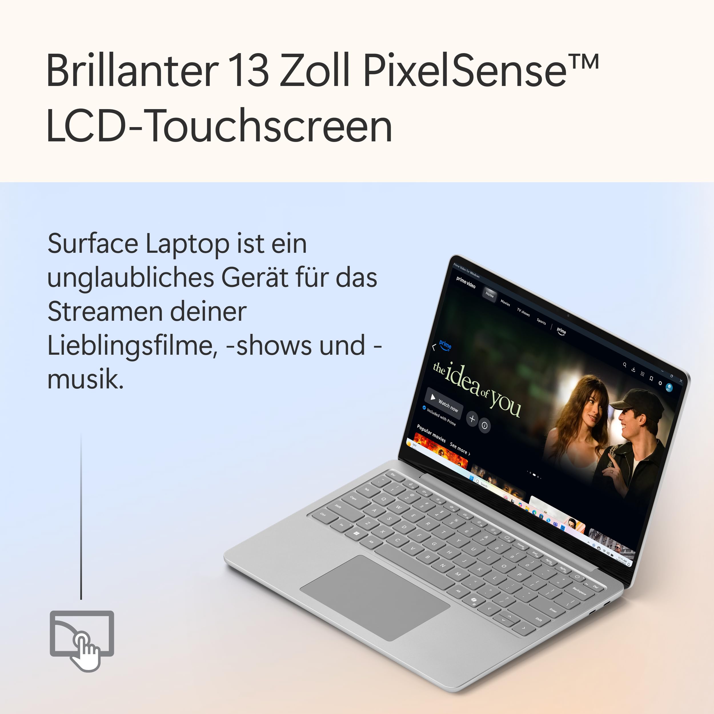 Microsoft Surface Laptop | Copilot+ PC | 13” LCD Touchscreen | Snapdragon® X Plus | 16GB RAM | 512GB Speicher | Neuestes Modell | Platin 4