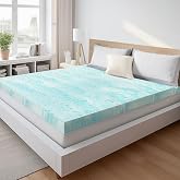 Sweetcrispy Queen Mattress Topper, Memory Foam 3 Inch, Cooling Pad | Gel Infused Support, Breathable Design, Pressure Relief, Sleeper Sofa, RV-Bed Use