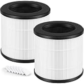2 Pack Replacement Filter for Purivortex AC300 / AC300 Pro Air Purifier | 3-in-1 Air Filter with Activated Carbon