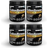 ColonBroom Premium Weight Management Supplement (Strawberry) - Colon Broom Psyllium Husk Fiber Powder Drink - Gluten Free, Non-GMO Colon Cleanse for Bloating Relief & Gut Health, 200 Servings