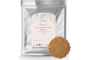 Starwest Botanicals Whole Fenugreek Seeds Organic - Seasoning Spice for Cooking, Use in Tea, Curry, Capsules, or Natural Herbal Blends, Certified Kosher, Non-GMO - Bulk 1 lb Bag